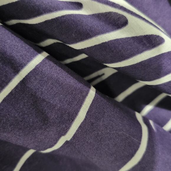 Benetton Drop Crotch Capri Shorts Purple Cotton Harem High Waist Relaxed Size 4 - Picture 8 of 16